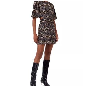 French Connection Floral Cutout Mini Dress Size 4